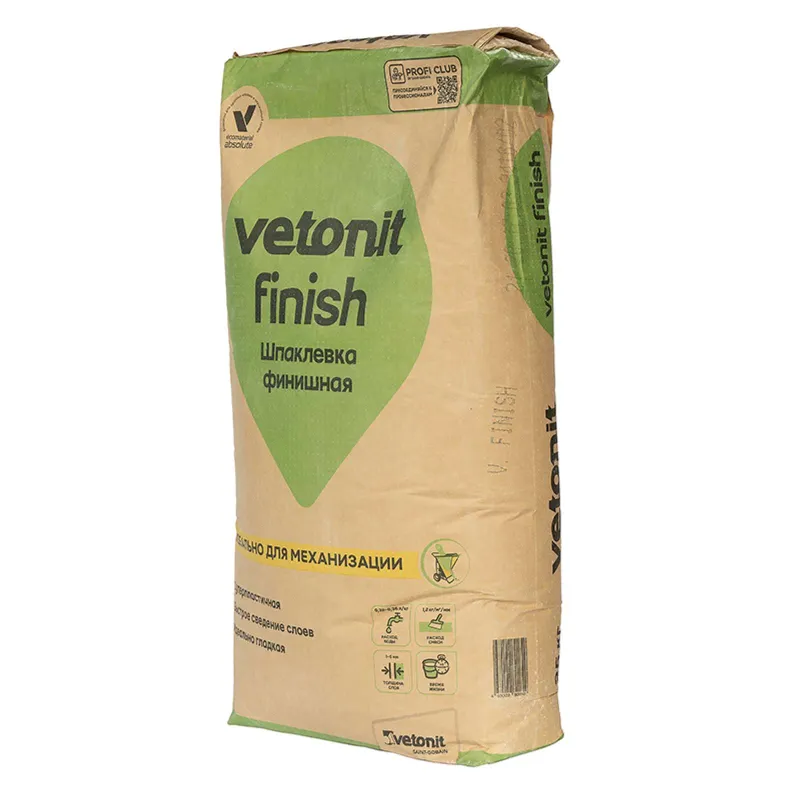 Шпаклевка Vetonit Finish белая, полимерная финишная 25 кг